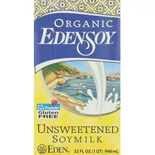 Eden Foods Orgánica Edensoy Sin Azúcar De Leche De Soja, 32 