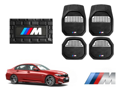 Tapetes 3d Logo Bmw + Cubre Volante M3 2019 A 2022 2023 Foto 2