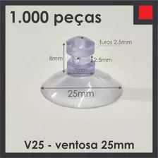 Ventosa Silicone 25mm (1.000 Peças)