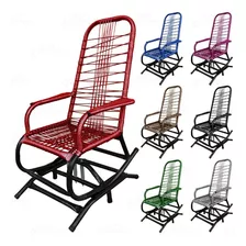 Cadeira De Área Com Balanço Uso Adulto Fio De Tubo Colorido 