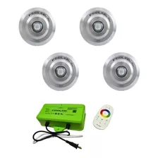  Combo 4 Luces Pooled Para Piscina + Controlador + Envio