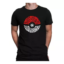 Camiseta Pokebola Pokemon Camisa 100 Pikachu Game