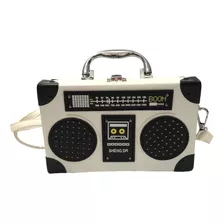 Bolso Para Dama Forma De Radio Vintage Kawaii Blanco