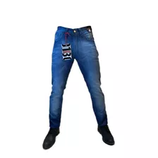 Jean Semi Recto Blue-red