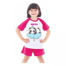 Pijama Panda Infantil Menina Personalizada Com Nome.........