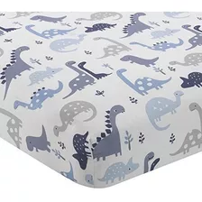 Bedtime Originals Roar Dinosaurio Equipado Cuna Hoja Azul Bl