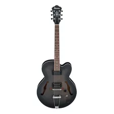 Guitarra Eléctrica Ibanez Artcore Af55 De Tilo Transparent Black Flat Con Diapasón De Nogal