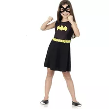 Fantasia Batgirl Vestido + Máscara Dc Oficial, 3-4 Anos