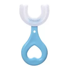 Escova Dental Infantil Silicone Em U - De 2 A 6 Anos Cor Azul