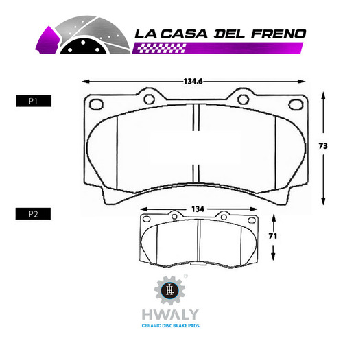 Pastilla De Freno Delantera Hummer H3 5.3 2008-2020 Foto 3