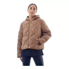 Campera Capucha Puffer Matelasse Corta Abrigo Dama Suteki