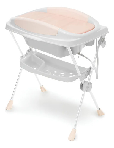 Banheira Plástica Para Bebê Premium Galzerano Cor Branca Rosa Lisa Branco Com Rosa Liso