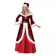 Disfraz De Señora Santa Claus Para Mujer, Viste Los Vestidos Zz