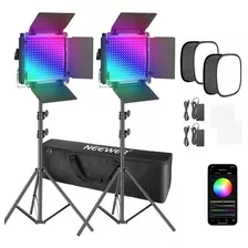 Painel De Led Neewer Pro Rgb530 Video + 2 Light Softbox