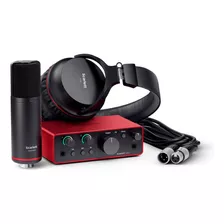 Pack De Grabación Focusrite Scarlett Solo Studio Pack 4ta Ge Color Rojo