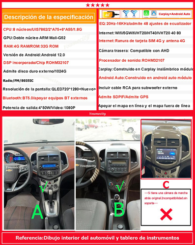 Auto Radio Estreo Android Para Chevrolet Sonic 2011-2016 Foto 5
