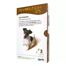 Revolution Cães De 5,1 A 10kg 12% 0,50ml 60mg 3 Pipetas
