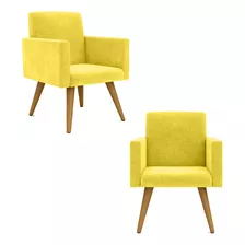 2 Cadeiras Poltronas Para Sala Escritório Balaqui Decor