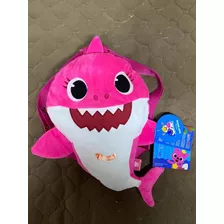 Mochila Preescolar Original Baby Shark Pink Shark