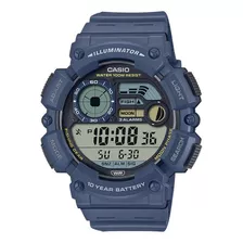 Reloj Casio Digital Ws-1500h Datos Lunares Modo De Pesca Color De La Malla Azul