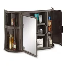 Gabinete Rimax Para Baño Con Espejo 3 Espacios Color Wengue