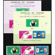 Espacio - Ecuador - Serie + Blocks Mint Dent. + Sin Dentar