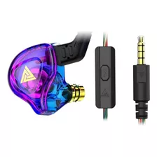 Fone De Ouvido Qkz Ak6 Dmx In Ear C/case Pronta Cor Violeta/azul