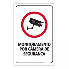 Placa Sinalização Monitoramento Por Câmera De Segurança