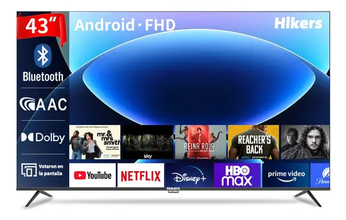 Smart Tv Hikers 43 Pulgadas Android Fhd Con Dolby/Aac Hdmi