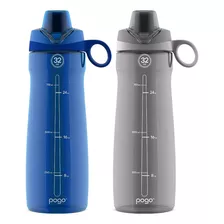 ~? Pogo 32oz Chug Lid Tritan Botella De Agua (gris / Azul 2-