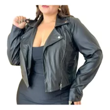 Jaqueta Feminina Couro Plus Size Courinho Tamanho Grande