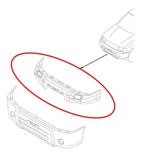Refuerzo Parachoques Delantero Nissan Terrano Original Foto 2