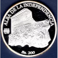 Moneda 200 Bolívares Bicentenario Del 19 De Abril 1810 Plata