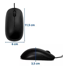 Mouse Corp Positivo, 1000 Dpi, Usb, Preto Com Fio - Sm-6620