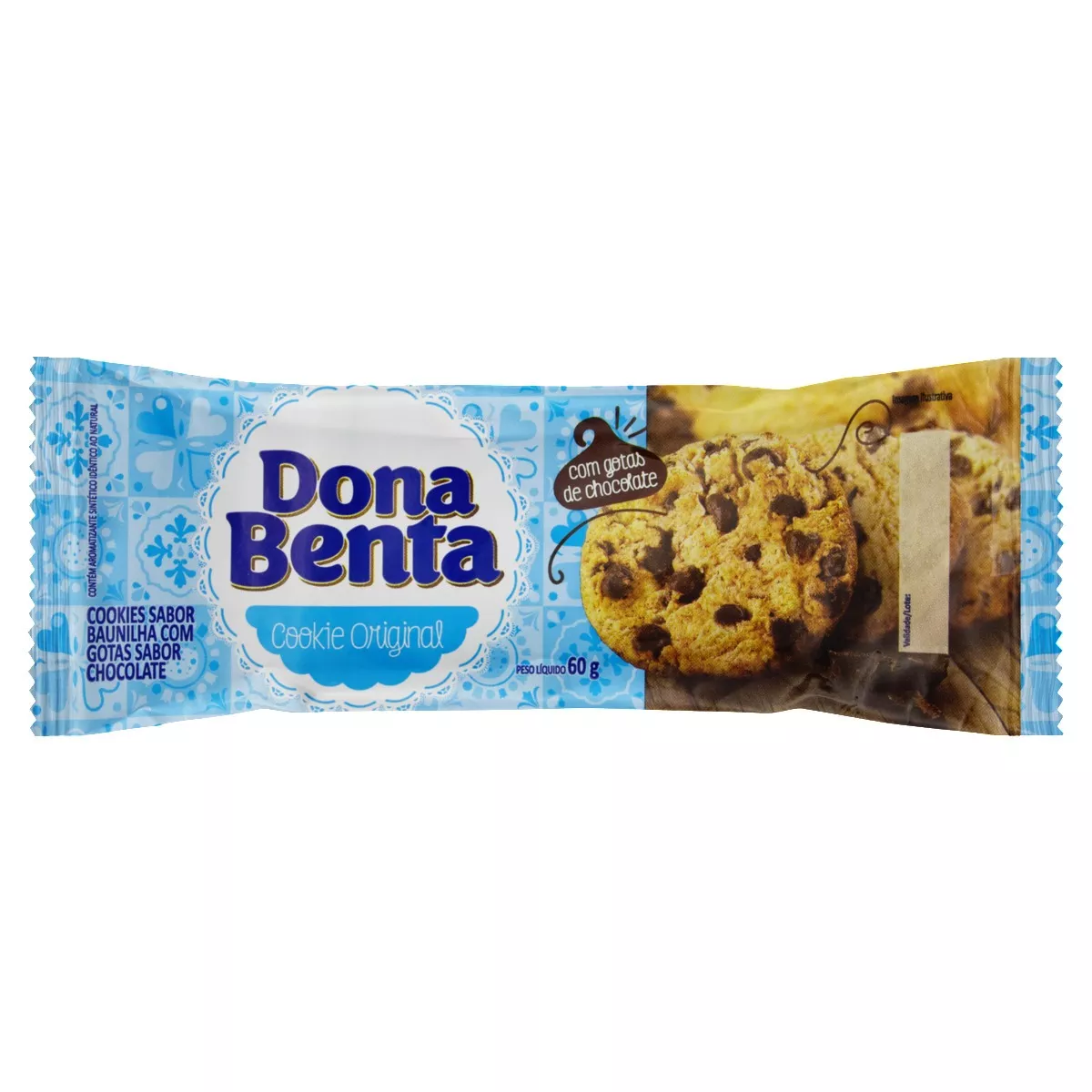 Biscoito Dona Benta De Original Com Gotas De Chocolate 60 G