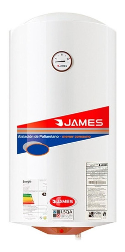 Termotanque Eléctrico James Cilíndrica Acero Convencional 80 L Blanco 230v