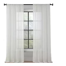 Juego De Cortinas En Tela Voile 145x150 En Modo Hogar