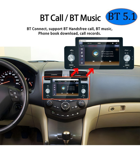 Radio Estreo Para Coche, 1 Din, Pantalla Tctil, Bluetooth, Foto 9