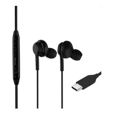 Auriculares Stereo Usb Tipo C Compatible Con Samsung Moto Color Negro