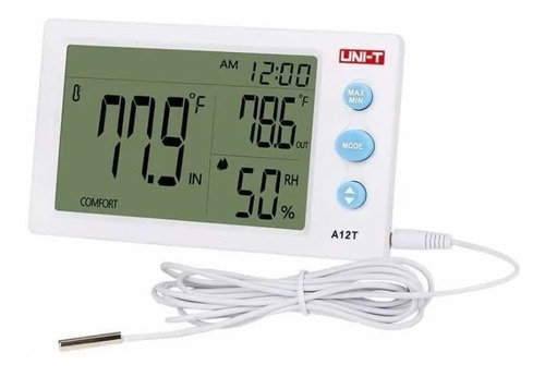 Termohigrometro Digital Uni-t A12t, 2 Temperaturas, Humedad.
