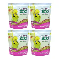 Kit 4 Megazoo Pm13 Calopsitas E Periquitos 350g - Pm 13