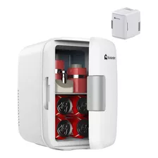 Mini Refrigerador Frigobar 4l 6 Latas Casa Cosméticos Blanco