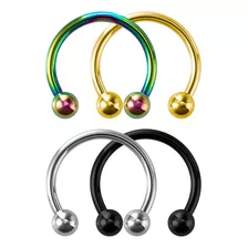 Piercing Nariz Septum 12mm 4 Plug Acero Quirurgico Calidad