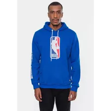 Moleton Nba Basquete Association Fechado Com Capuz Azul