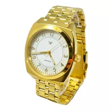 Reloj Kosiuko Hombre Acero 316 Dorado Fondo Blanco 809a-012