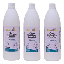 Kit C/3 Óleos Para Massagem Corporal Neutro Lírio Branco 1l