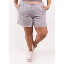 Roupa Feminina Plus Size Short Curto De Moletom