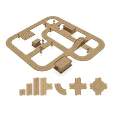 Pista Divertida Miniatura Carrinho Brinquedos Hotwheels Mdf