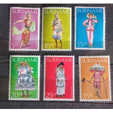 Serie 6 Estampillas Surinam -trajes Regionales 1979 Mint