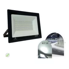 Refletor Led Smd 200w Branco Frio Ip66 Bivolt Kit 10